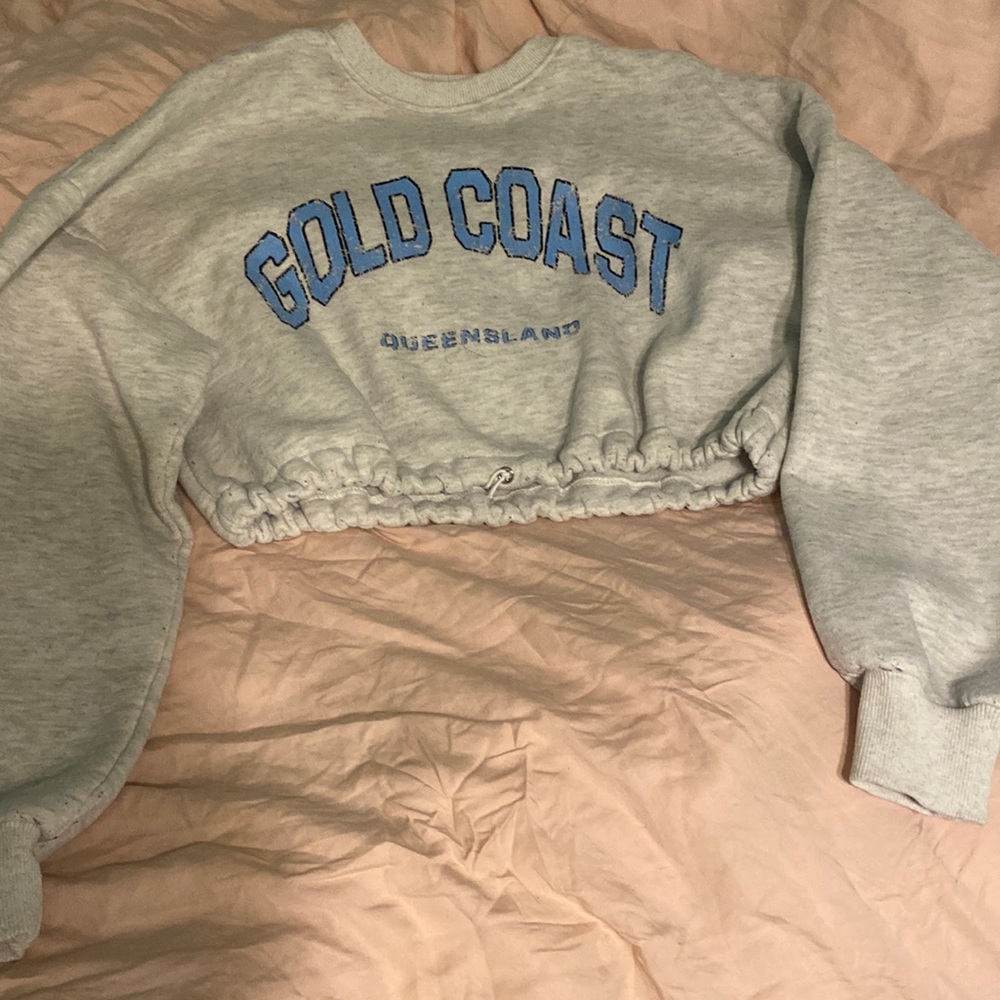 grey adika cropped sweatshirt